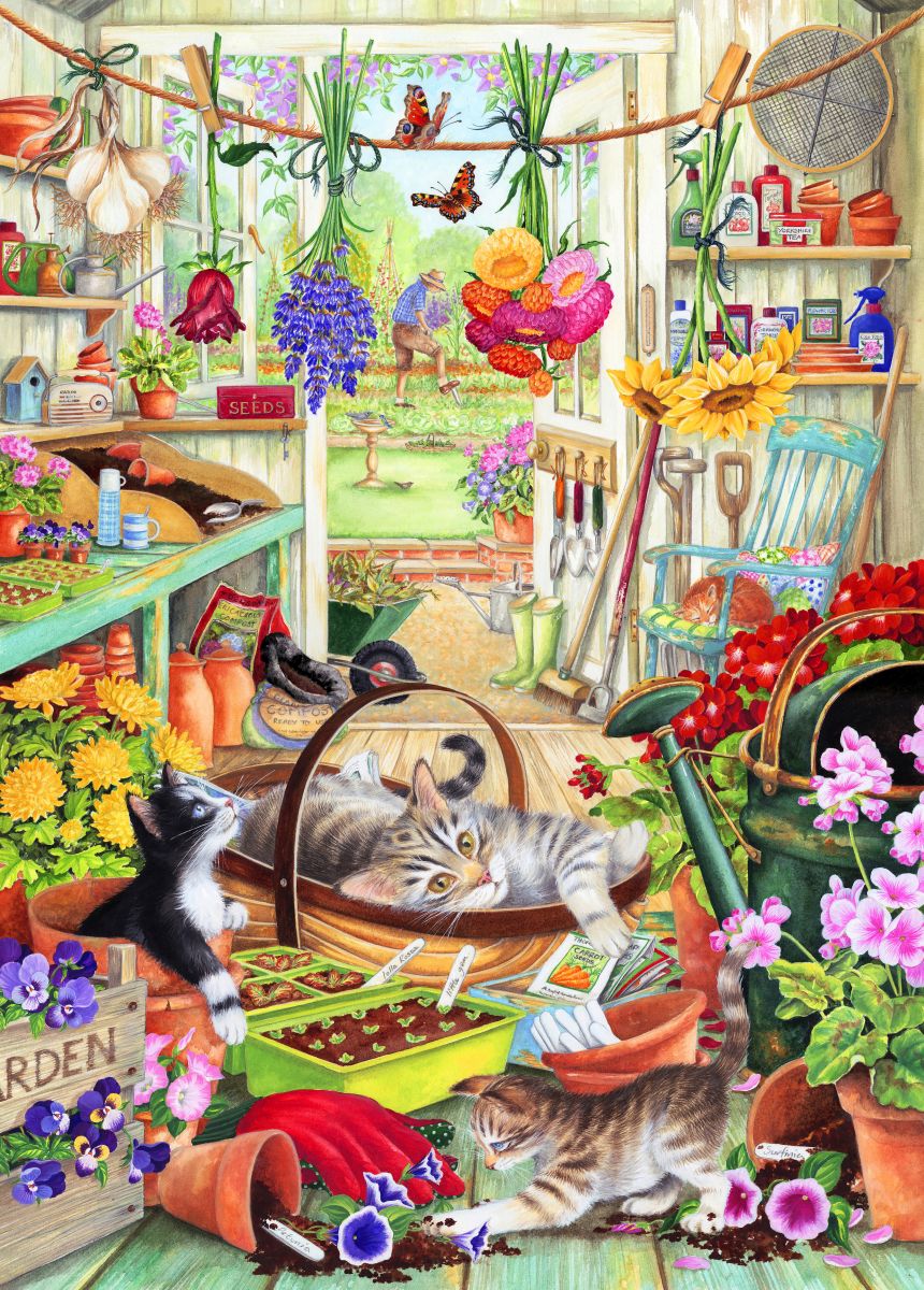 Puzzle - Holdson - Out the Back Door - Garden Shed Play - 500pc XL