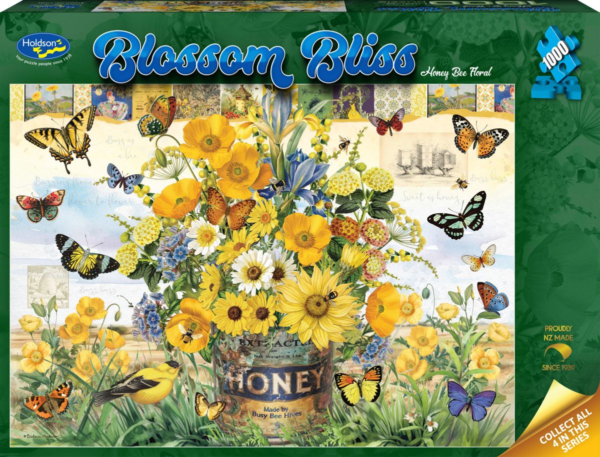 Puzzle - Holdson - Blossom Bliss - Honey Bee Floral - 1000pc